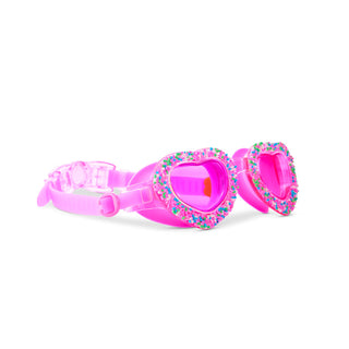 Bling2o Sprinkle Heart Swim Goggles
Pink swim goggles with colorful heart design on a white background