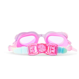 Bling2o  Uniglow Unicorn Heart Swim Goggles
Pink swim goggles with colorful straps on a white background