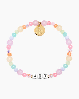 Little Words Project Bracelet - Joy
Colorful beaded bracelet with 'JOY' charm on a white background