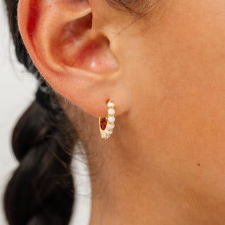 Pip Pop Post Earrings - Opal Hoop