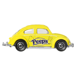 Mattel Matchbox Peeps Yellow '62 Volkswagen Beetle
Yellow toy car with 'Peeps' branding on a white background