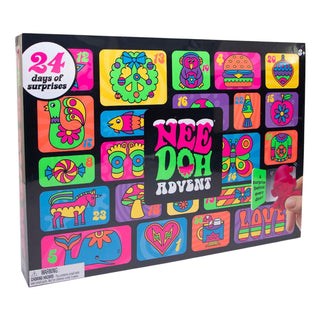 Nee Doh Squishmas 2025 Advent Calendar
Colorful 'Nee Doh' advent calendar with various designs on a white background