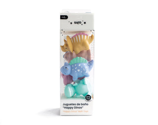 Kalencom Happy Dinos Bath Toys
Packaged toy set with 'Happy Dinos' branding on a white background