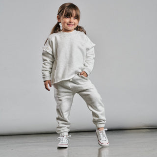 Little Bipsy Ruffle Sweatpant - Grey