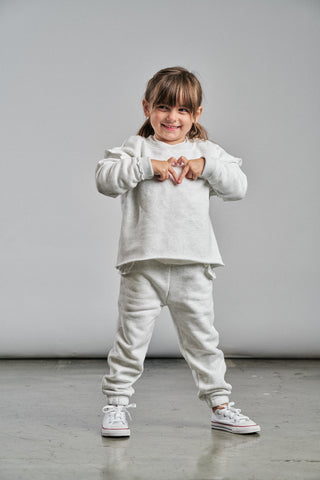 Little Bipsy Ruffle Sweatpant - Grey