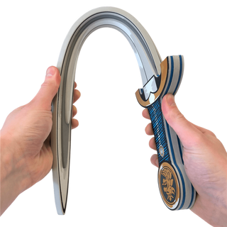 Liontouch Sword - Noble Knight Sword: Blue
Carabiner with a decorative handle held by two hands on a white background