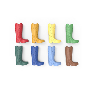 Jollity & Co Yeehaw Crayon Set
Colorful boot-shaped cookies on a white background