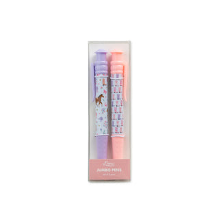 Jollity & Co Pony Tales Jumbo Pen Set
Two jumbo pens in pastel colors in a clear packaging on a white background