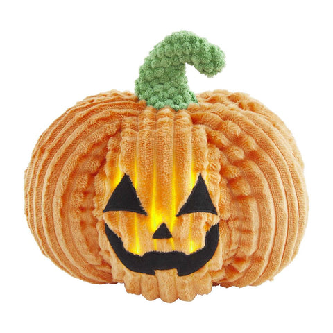 Mud Pie Light Up Talking Jack-O-Lantern, Mud Pie, Boo Basket, cf-type-plush, cf-vendor-mud-pie, Decor, Halloween, Halloween Decoration, Light Up Pumpkin, Minky Pumpkin, Talking Pumpkin, Plush