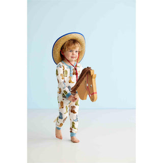 Mud Pie Blue Cowboy Boots 2pc Pajama Set, Mud Pie, Arizona, Bamboo Pajamas, Boots, cf-size-12-18-months, cf-size-3t, cf-size-4t, cf-size-5t, cf-type-pajamas, cf-vendor-mud-pie, Cowboy Boots, 