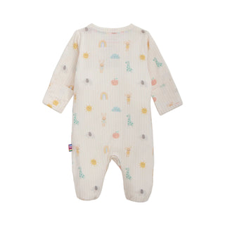 Magnetic Me Modal Magnetic Footie - Lullaby Sky Pink
Baby onesie with colorful patterns on a white background