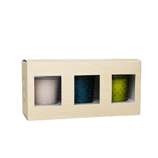 Simpatico 3pc Votive Hobnail Set - Cool