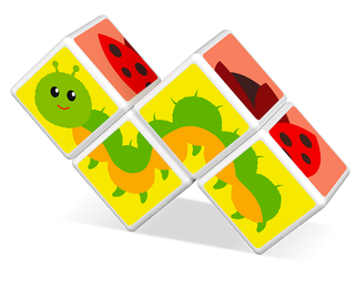 Geomag Magicube Insect Friends
Colorful children's tiles with caterpillar designs on a white background