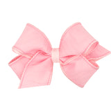 King Dupioni Silk Overlay Grosgrain Bow on Clippie, Wee Ones, cf-type-hair-bow, cf-vendor-wee-ones, Dupioni Silk Overlay Grosgrain Bow on Clippie, King Dupioni Silk Overlay Grosgrain Bow on C