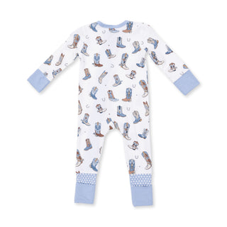Angel Dear Convertible Romper - Buckaroo Boots
Baby onesie with cowboy boot pattern on a white background