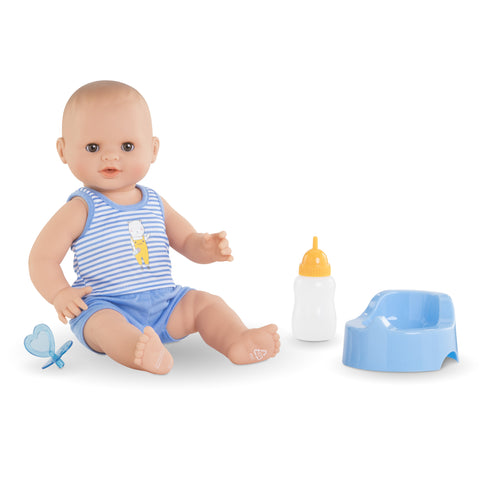 Corolle Drink-and-Wet Bath Baby 14" Doll - Paul