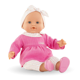 Corolle 14" Doll - Lise: Tulips
Baby doll in a pink outfit with a white headband on a white background