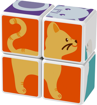 Geomag Magicube Animal Friends
Children's puzzle cube with cartoon cat design on a white background