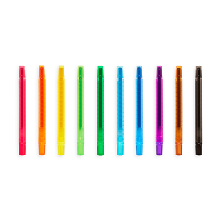 Ooly Yummy Yummy scented twist-up crayons, set of 10 colorful crayons in assorted shades