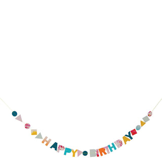 Meri Meri Marble Birthday Garland Card