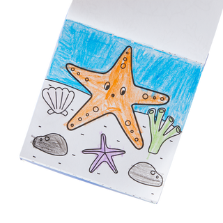 Ooly Carry-Along Sea Life coloring book and crayon set with ocean-themed illustrations