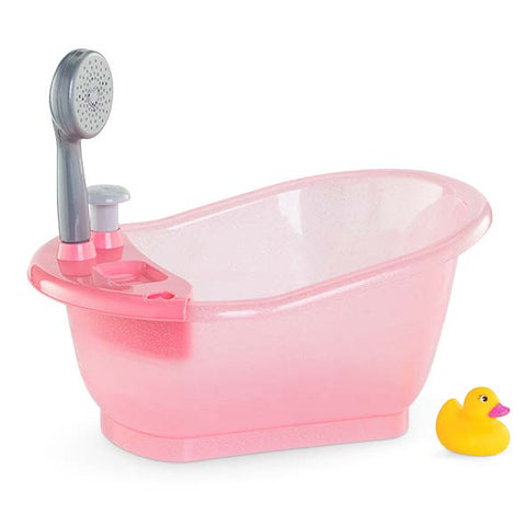 Corolle Baby Doll Bathtub & Shower for 12" / 14" Doll - Pink