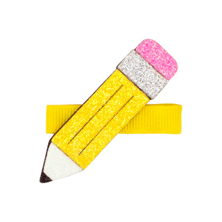Wee Ones Glitter Layered Pencil on Clippie, Glitter Layered Pencil on Clippie, Wee Ones, Alligator Clip, Alligator Clip Hair Bow, Back To School, Clippie, Clippie Hair Bow, Crayon, Hair Bow, Hair Bow on Clippie, Hair Bows, Pencil, Penc