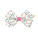 Wee Ones Mini Holiday Lights Printed Grosgrain Hair Bow on Clippie