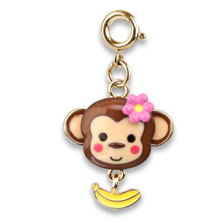 Gold Monkey Charm from Charm It! featuring a detailed monkey pendant for charm bracelets and jewelry accessories.