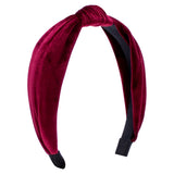 Wee Ones Cardinal Velvet Wrapped Hard Headband with Knot