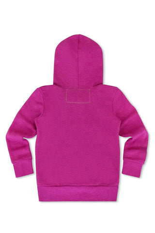 Aviator Nation 5 Stripe Kids Hoodie - Magenta/Yellow Blue
Pink hoodie on a white background
