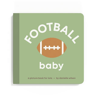 Left Hand Book House football-themed board book for babies, featuring colorful football illustrations and tactile pages.