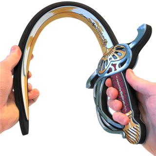 Liontouch Sword - Musketeer
Decorative sword with ornate handle held by a hand on a white background