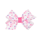 Wee Ones Lil Sister Printed Grosgrain Hair Bow on Clippie Mini