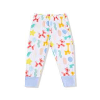 Angel Dear Long Sleeve Loungewear Set - Balloon Animals Blue
Colorful children's leggings with balloon animal pattern on a white background