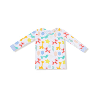 Angel Dear Long Sleeve Loungewear Set - Balloon Animals Blue
Children's long-sleeve shirt with colorful pattern on a white background