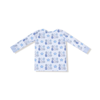 Angel Dear Long Sleeve Loungewear Set - Big Bro
Baby onesie with 'Big Bro' text and star patterns on a white background
