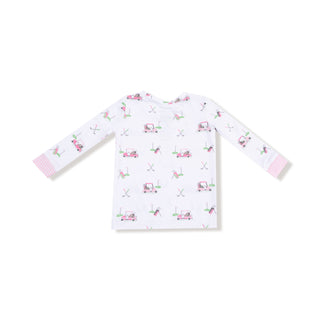 Angel Dear Long Sleeve Loungewear Set - Baby Golf Carts Pink
Long-sleeve shirt with a floral pattern on a white background