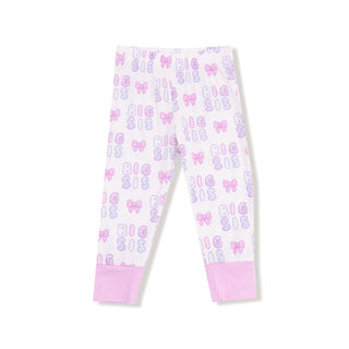 Angel Dear Long Sleeve Loungewear Set - Big Sis
Leggings with 'BIG SIS' text and butterfly patterns on a white background