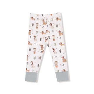 Angel Dear Long Sleeve Loungewear Set - Cowboy Dogs
Children's leggings with cowboy-themed pattern on a white background