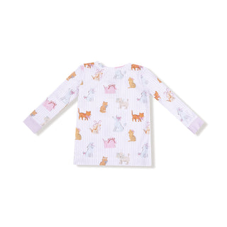 Angel Dear Long Sleeve Loungewear Set - Fancy Pets
Children's long-sleeve shirt with animal pattern on a white background