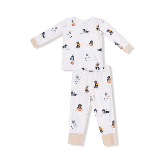 Angel Dear Long Sleeve Loungewear Set - Sporty Puppies
Children's onesie with dog pattern on a white background