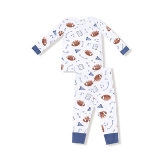 Angel Dear Long Sleeve Loungewear Set - Touchdown Time Navy