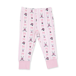 Angel Dear Long Sleeve Loungewear Set - Megan's Bowtiful Hockey Stripe