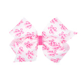 Wee Ones Ballet Slippers Print Hair Bow on Clippie Medium