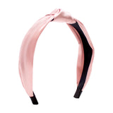 Wee Ones Satin Wrapped Hard Headband with Knot Light Pink