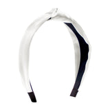 Wee Ones Satin Wrapped Hard Headband with Knot White