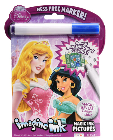 Princess Magic Ink Pictures & Game Book with Mess Free Marker