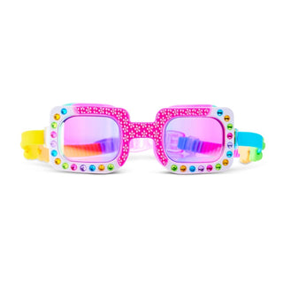 Bling2o Pretty Girl Poppy Flexible Frame Swim Goggle
Colorful sunglasses with multicolored accents on a white background