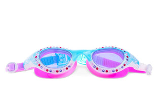 Seafoam Siren Bling2o Neptune Mermaid Tail Swim Goggles
Pink and blue swim goggles with decorative elements on a white background